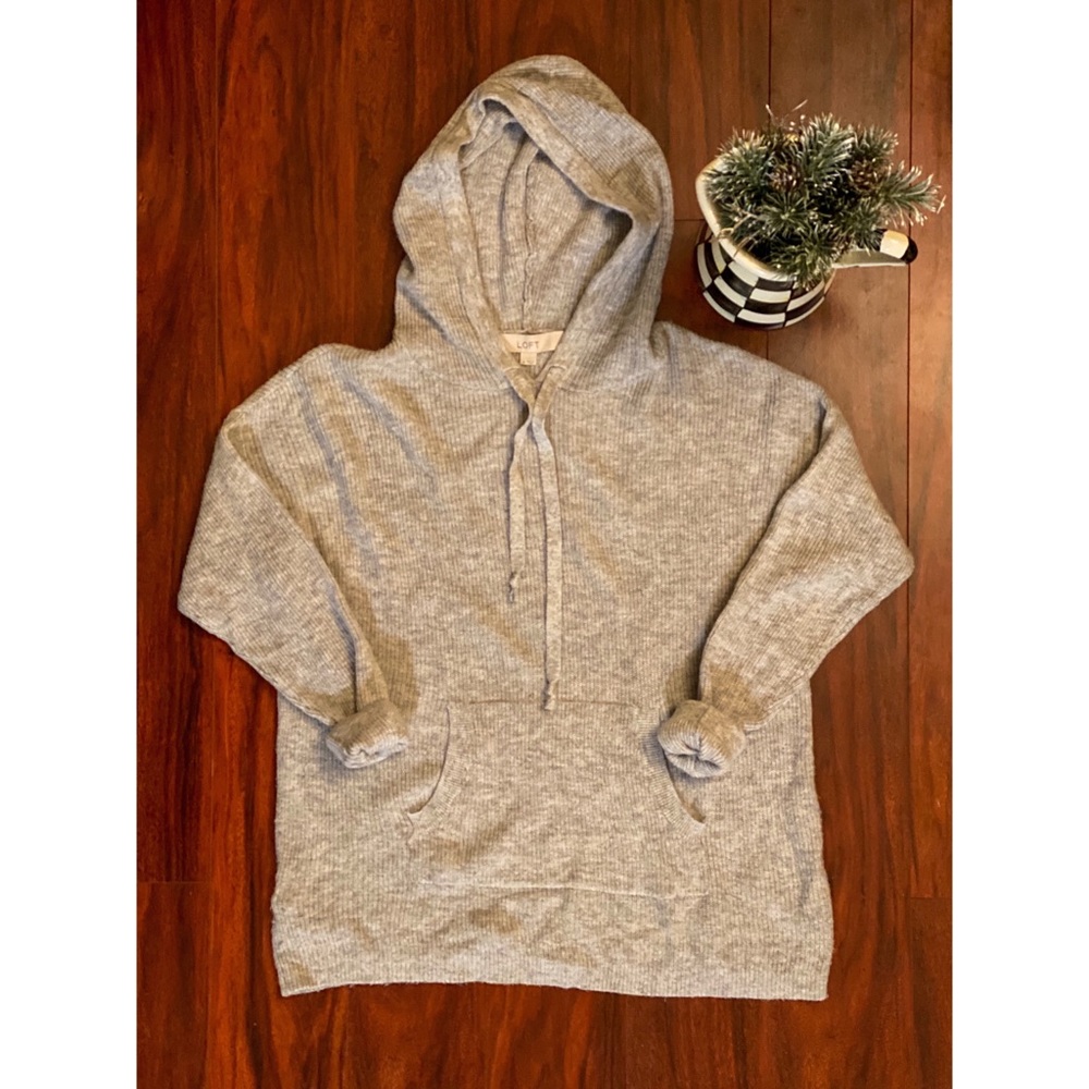 LOFT Ribbed Hoodie Sweater